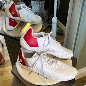 Ferrari, Puma, size 12, White w/ Red Heel Panels — Men's Sneakers